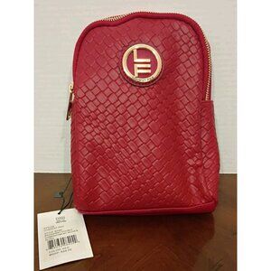 London Fog Broadway Woven Sling Crossbody Bag Red MSRP $68 NEW